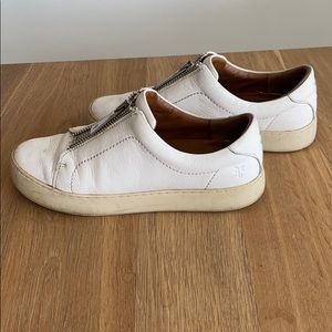 Frye White Leather Comfortable Sneakers